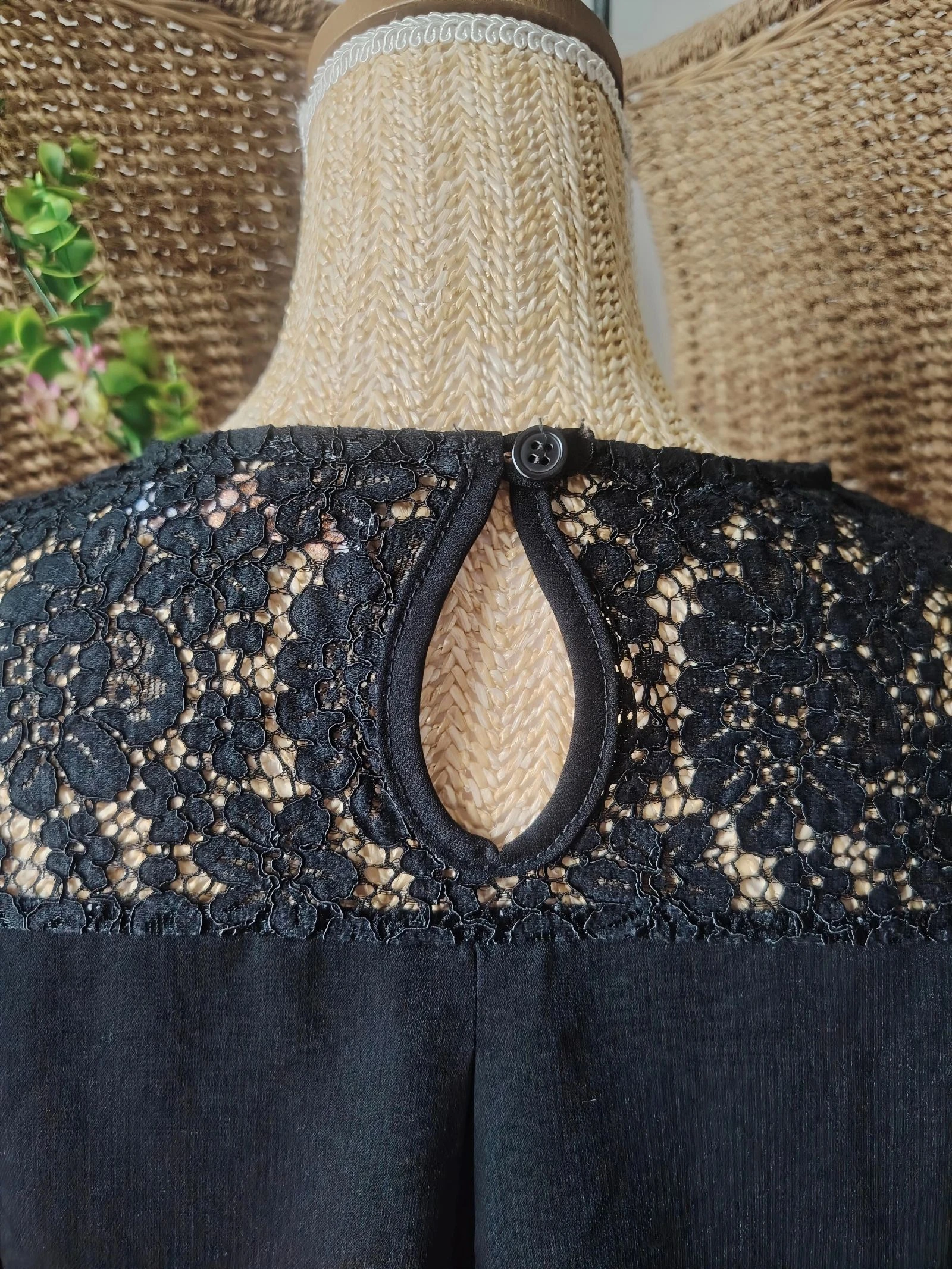 Blusa de renda preta feminina 36 Versão Feminina – photo 7
